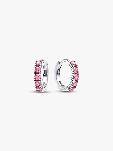 Pink Huggie Earrings - Image 2