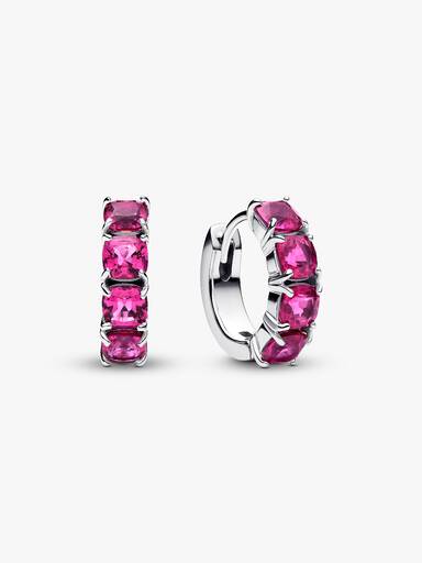 Pink Hoop Earrings - Image 2