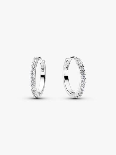 Sparkling Mini Hoop Earrings - Image 2