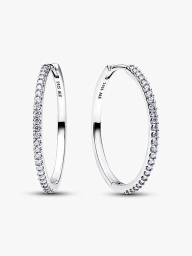Sparkling Hoop Earrings - Image 2