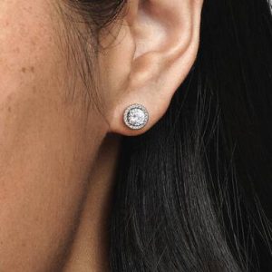 Round Sparkle Stud Earrings