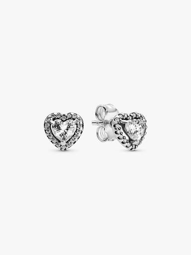 Elevated Heart Stud Earrings - Image 4