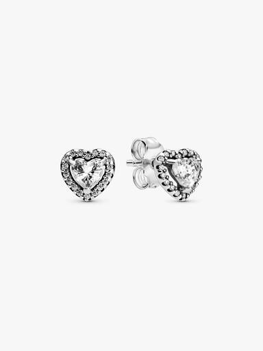 Elevated Heart Stud Earrings - Image 2
