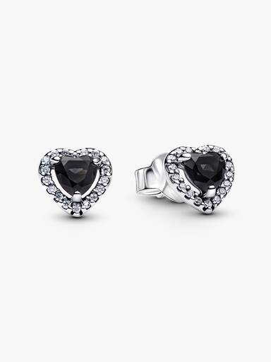 Elevated Heart Stud Earrings - Image 2
