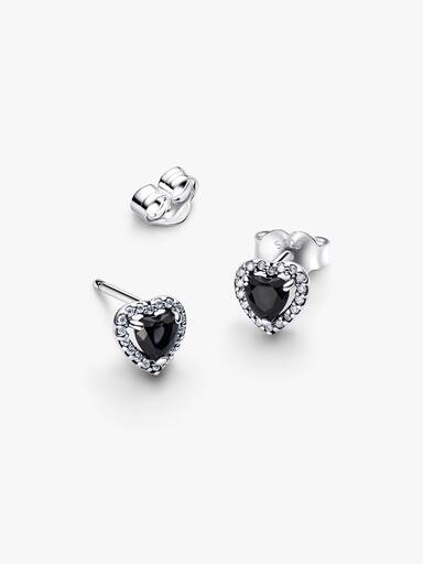 Elevated Heart Stud Earrings - Image 4