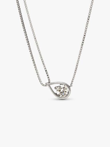 FINAL SALE - Pandora Infinite 14k White Gold Lab-grown Diamond Double Chain Collier Necklace - Image 2