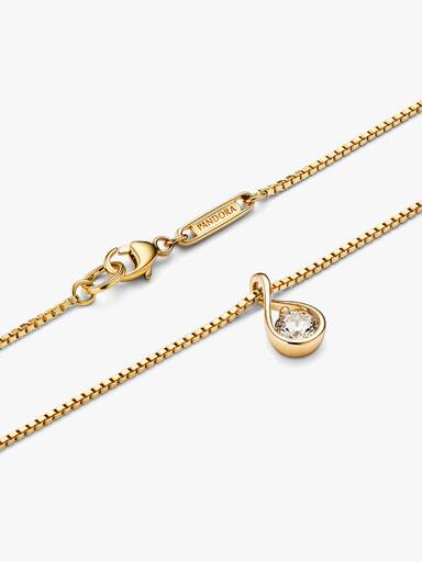 Pandora Infinite 14k Gold Lab-grown Diamond Pendant Necklace - Image 3