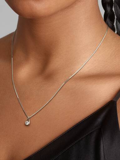 Pandora Infinite 14k White Gold Lab-grown Diamond Pendant Necklace