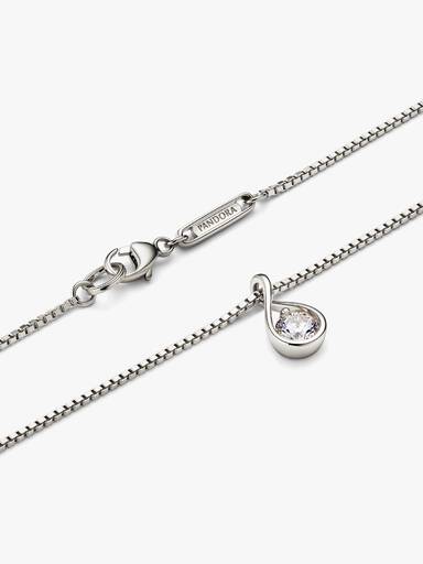 Pandora Infinite 14k White Gold Lab-grown Diamond Pendant Necklace - Image 4