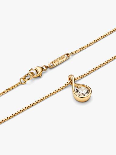 Pandora Infinite 14k Gold Lab-grown Diamond Pendant Necklace - Image 4