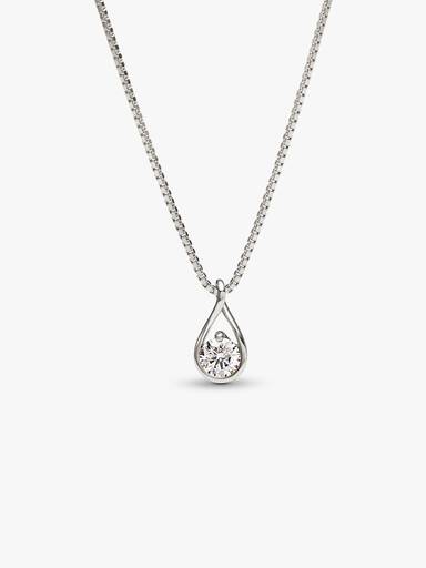 Pandora Infinite 14k White Gold Lab-grown Diamond Pendant Necklace - Image 2