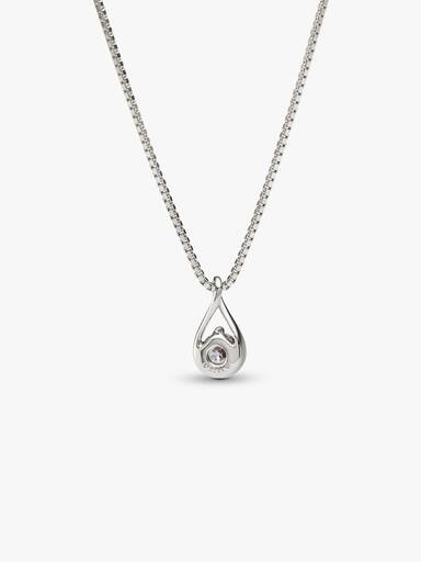 Pandora Infinite 14k White Gold Lab-grown Diamond Pendant Necklace - Image 5