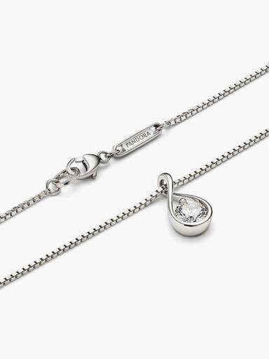 Pandora Infinite 14k White Gold Lab-grown Diamond Pendant Necklace - Image 4