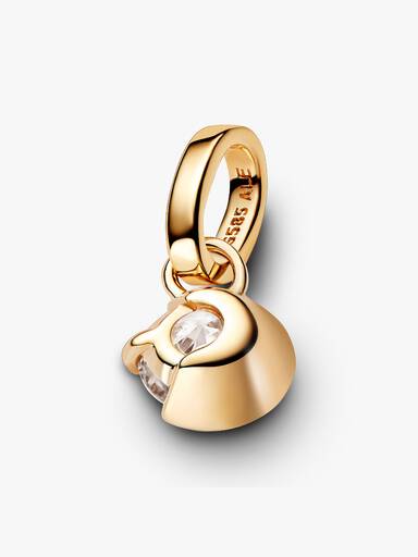 Pandora Talisman 14k Gold Lab-grown Diamond Moon Pendant - Image 5