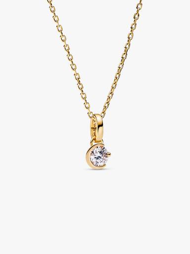 Pandora Talisman 14k Gold Lab-grown Diamond Moon Pendant - Image 7