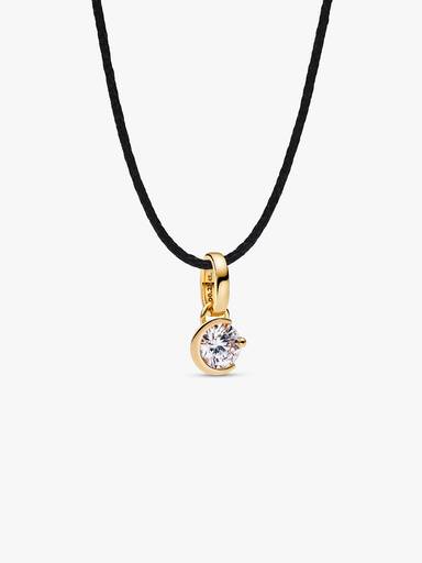 Pandora Talisman 14k Gold Lab-grown Diamond Moon Pendant - Image 3