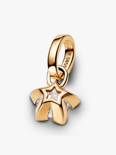 Pandora Talisman 14k Gold Lab-grown Diamond Star Pendant - Image 3