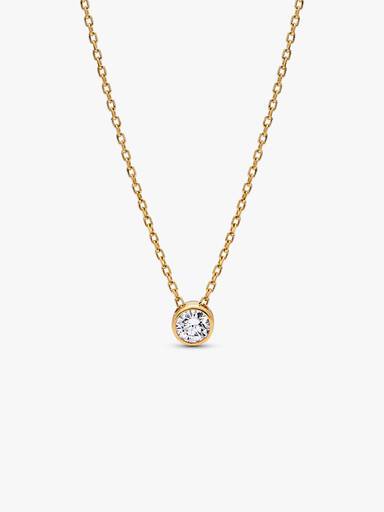 Pandora Era Bezel 14k Gold Lab-grown Diamond Pendant Necklace - Image 2