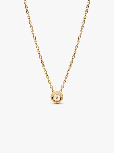 Pandora Era Bezel 14k Gold Lab-grown Diamond Pendant Necklace - Image 3