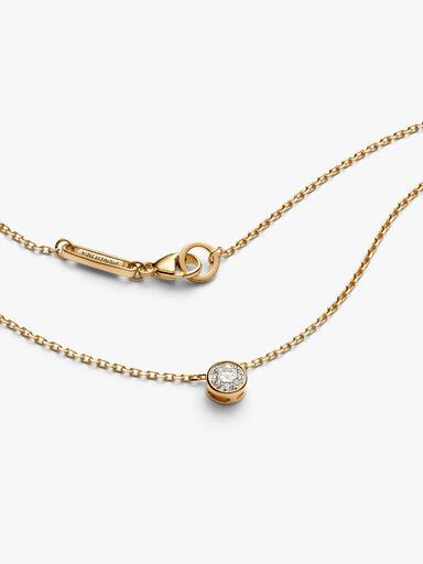 Pandora Era Bezel 14k Gold Lab-grown Diamond Pendant Necklace - Image 4