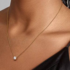 Pandora Era 14k Gold Lab-grown Diamond Pendant Necklace