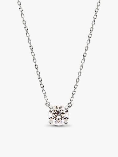 Pandora Era 14k White Gold Lab-grown Diamond Pendant Necklace - Image 2