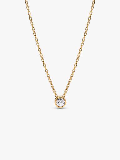 Pandora Era Bezel 14k Gold Lab-grown Diamond Pendant Necklace - Image 2