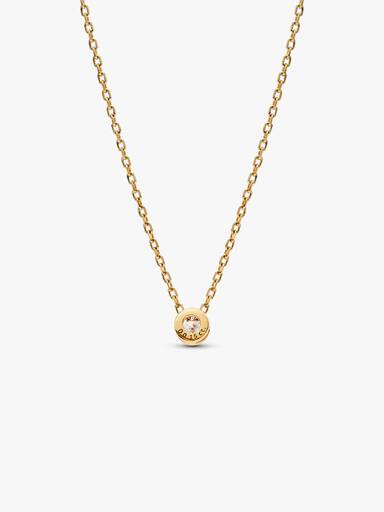 Pandora Era Bezel 14k Gold Lab-grown Diamond Pendant Necklace - Image 3