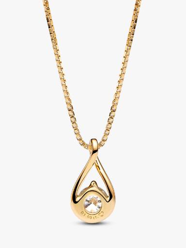 Pandora Infinite 14k Gold Lab-grown Diamond Pendant Necklace - Image 3