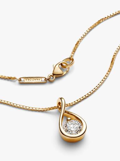 Pandora Infinite 14k Gold Lab-grown Diamond Pendant Necklace - Image 4