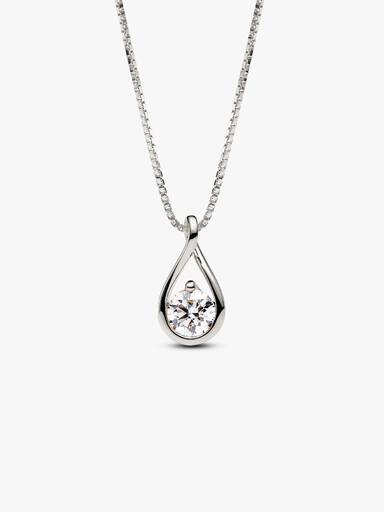 Pandora Infinite 14k White Gold Lab-grown Diamond Pendant Necklace - Image 2