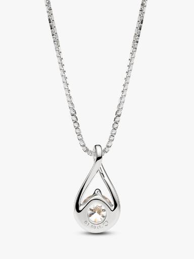 Pandora Infinite 14k White Gold Lab-grown Diamond Pendant Necklace - Image 4
