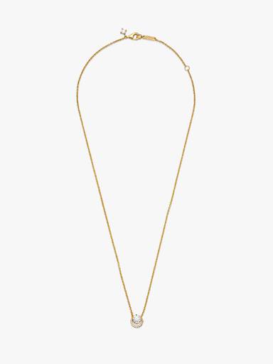 Sparkling Round Halo Pendant Collier Necklace - Image 5