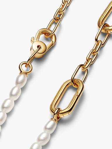 Pandora ME Slim Treated Freshwater Cultured Pearl Necklace - Image 4