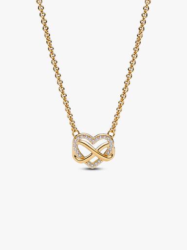 Sparkling Infinity Heart Collier Necklace - Image 2