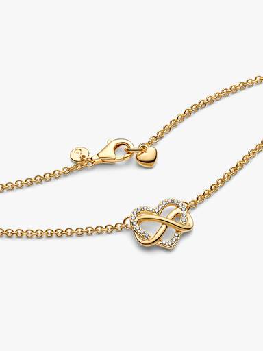 Sparkling Infinity Heart Collier Necklace - Image 5