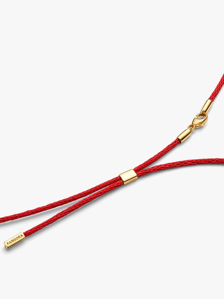 Pandora Talisman Red Recycled Polyester Cord Necklace - Image 2