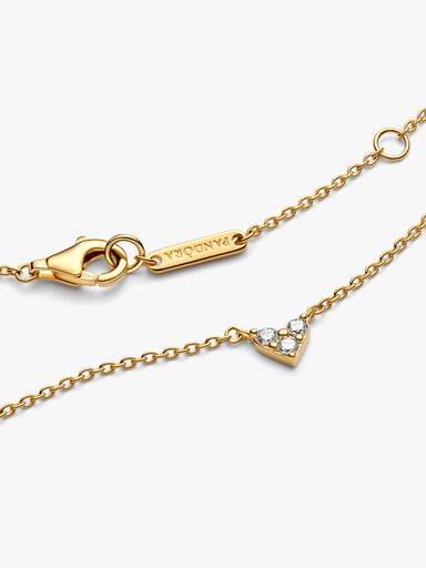 Triple Stone Heart Collier Necklace - Image 5