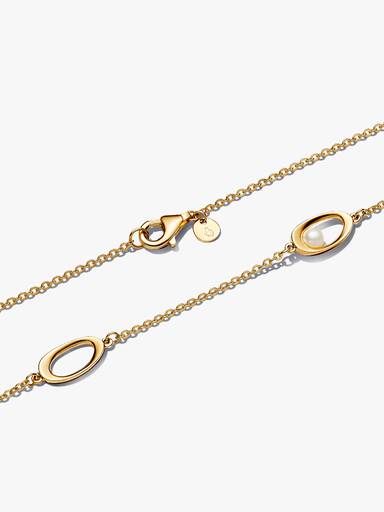Organically Shaped Oval & Treated Freshwater Cultured Pearl Necklace - Image 4