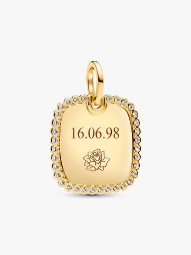 Engravable Square Tag Pendant - Image 4