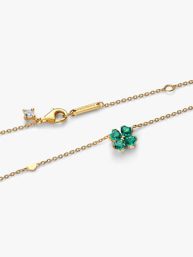 Green Lucky Clover Pendant Necklace - Image 4