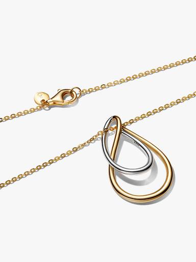 Two-Tone Double Pendant Necklace - Image 3