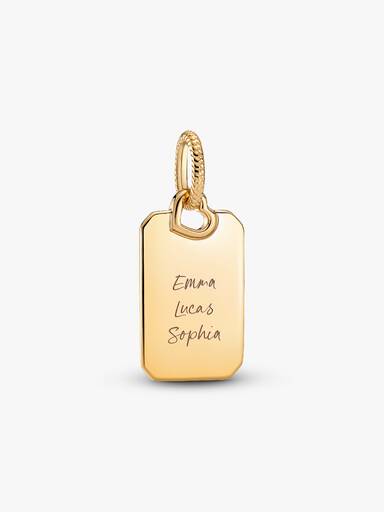 Engravable Rectangle Tag Pendant - Image 4