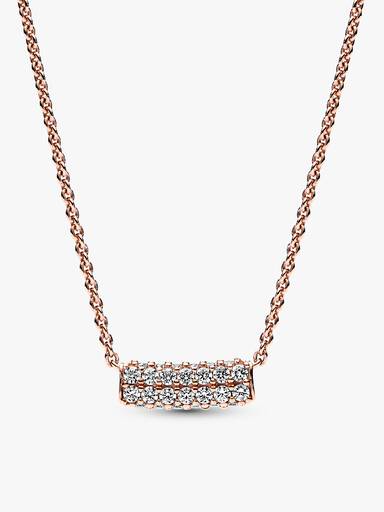 Pandora Timeless Pavé Double-row Bar Collier Necklace - Image 2