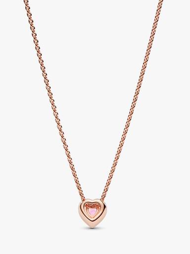 Pink Heart Collier Necklace - Image 4