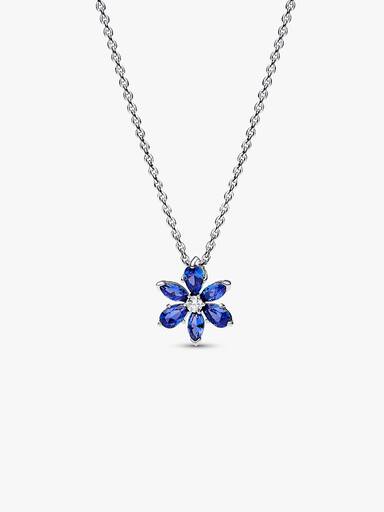 Sparkling Blue Herbarium Cluster Pendant Necklace - Image 2