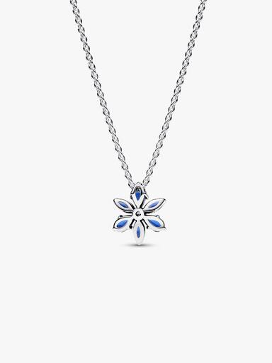 Sparkling Blue Herbarium Cluster Pendant Necklace - Image 4