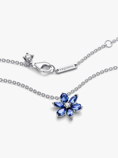 Sparkling Blue Herbarium Cluster Pendant Necklace - Image 6