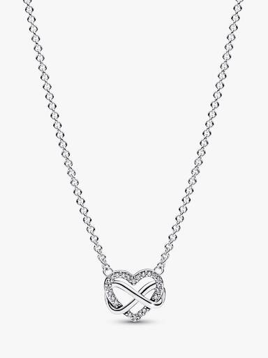 Sparkling Infinity Heart Collier Necklace - Image 2
