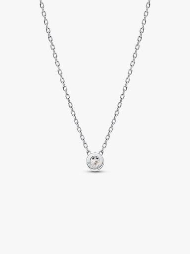 Pandora Era Bezel Sterling Silver Lab-grown Diamond Pendant Necklace - Image 3